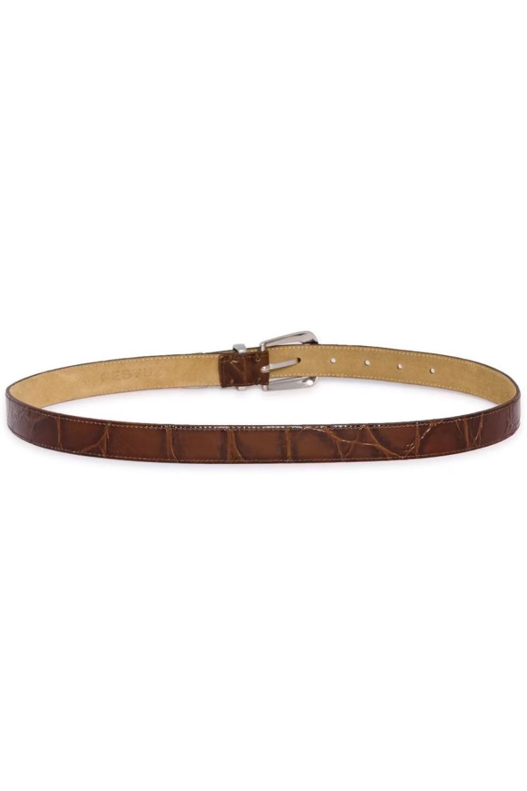 GZsuva patent belt dark brown coco