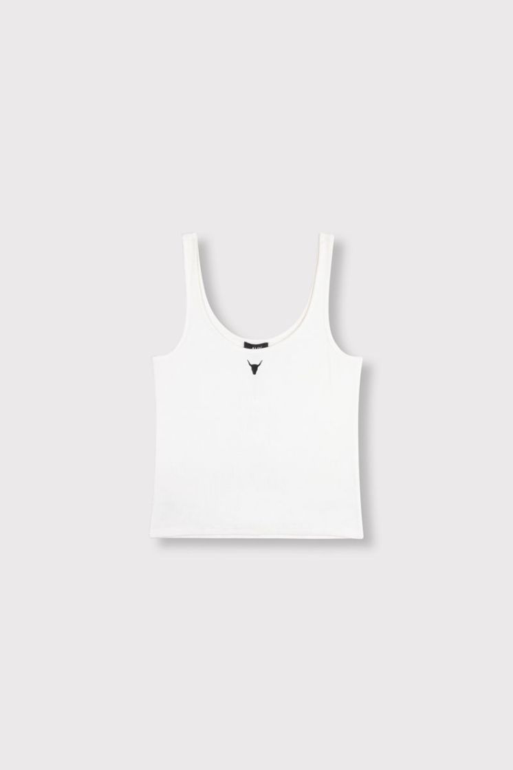 Knitted Tank Top soft white