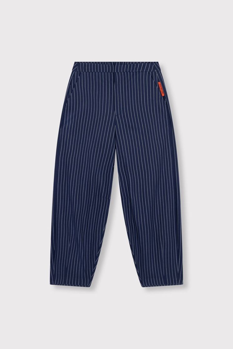 Woven Striped Barrel navy