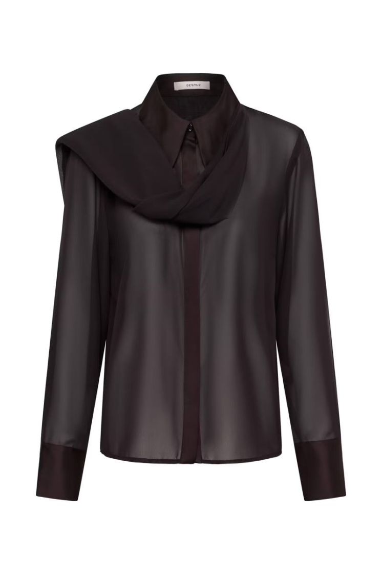 GZlynne scarf shirt ganache