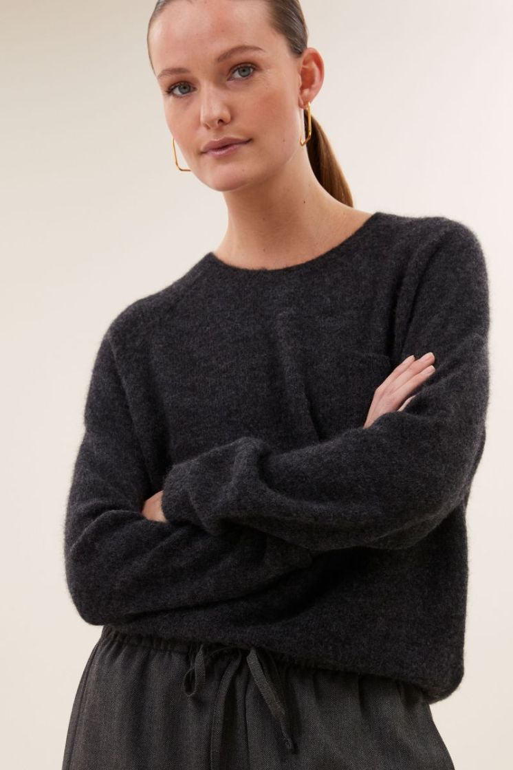 polly pullover dark grey melee