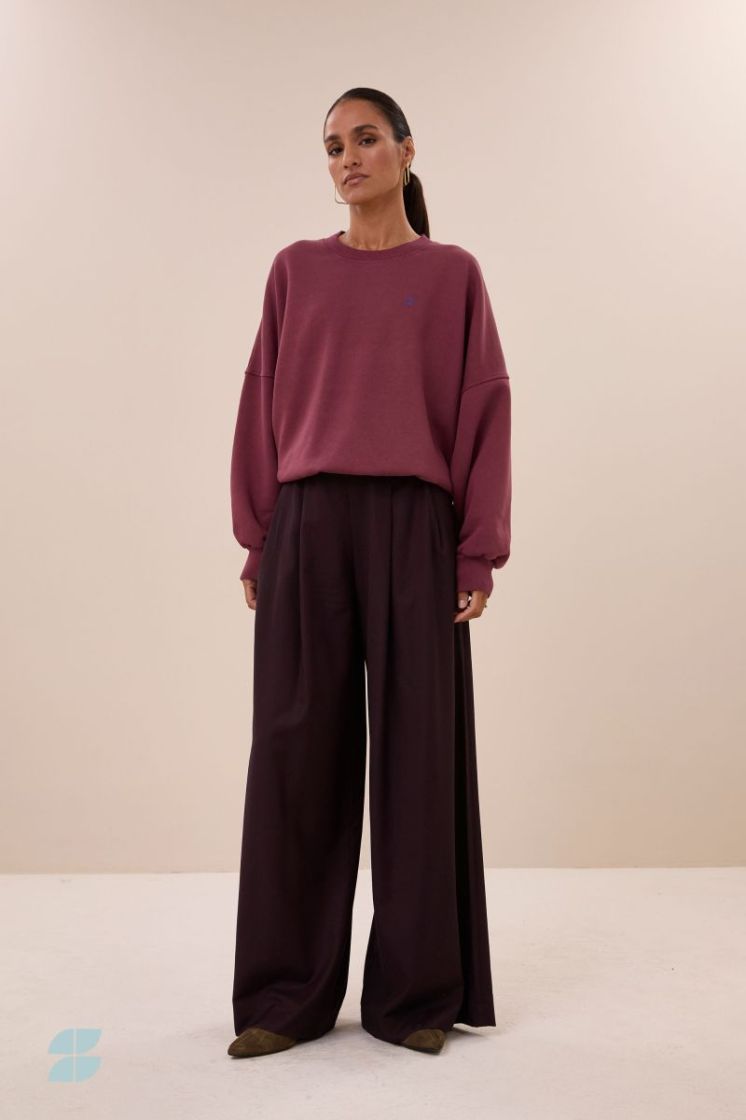 malyn logo sweater burgundy crush