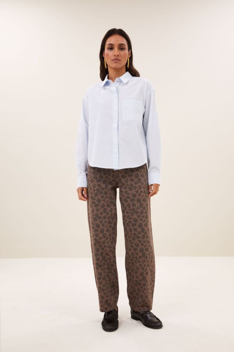 lew cheetah chocolate pants chocolate brown