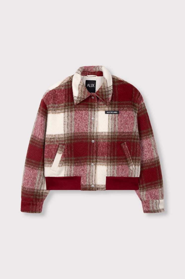 Woven Hairy Check Jacket multi color