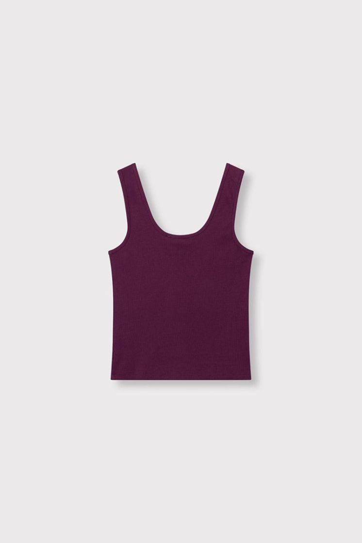Knitted Tank Top aubergine