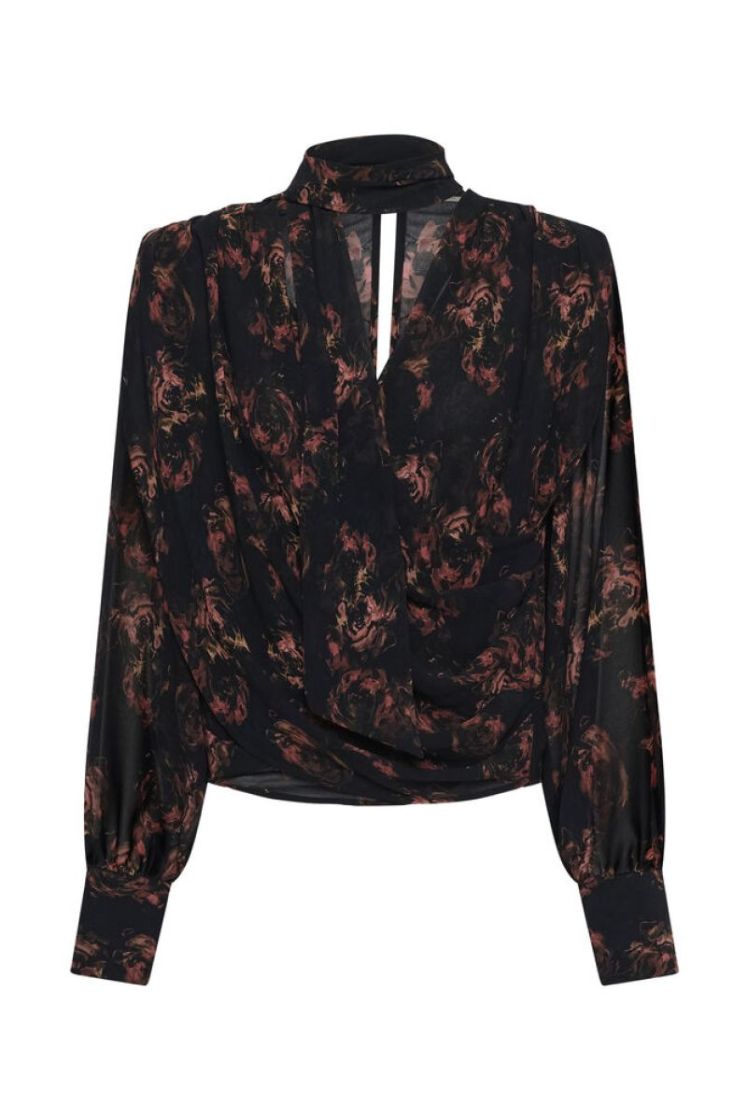 GZleean P blouse dark roses