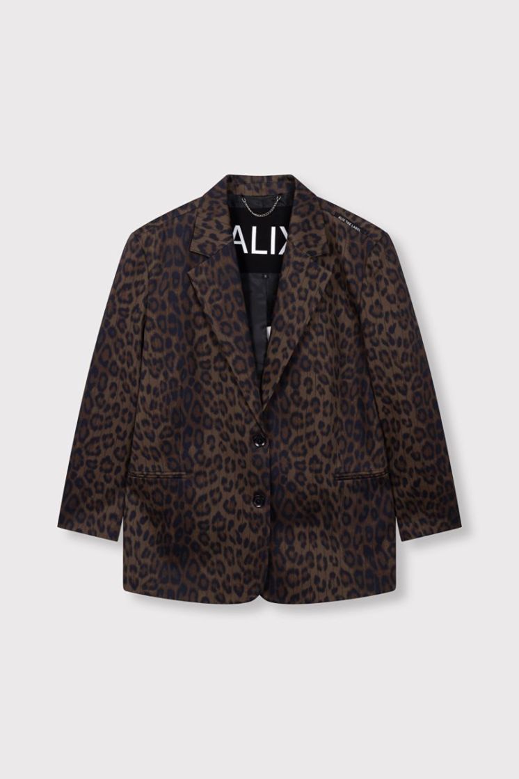 Woven Animal Blazer animal