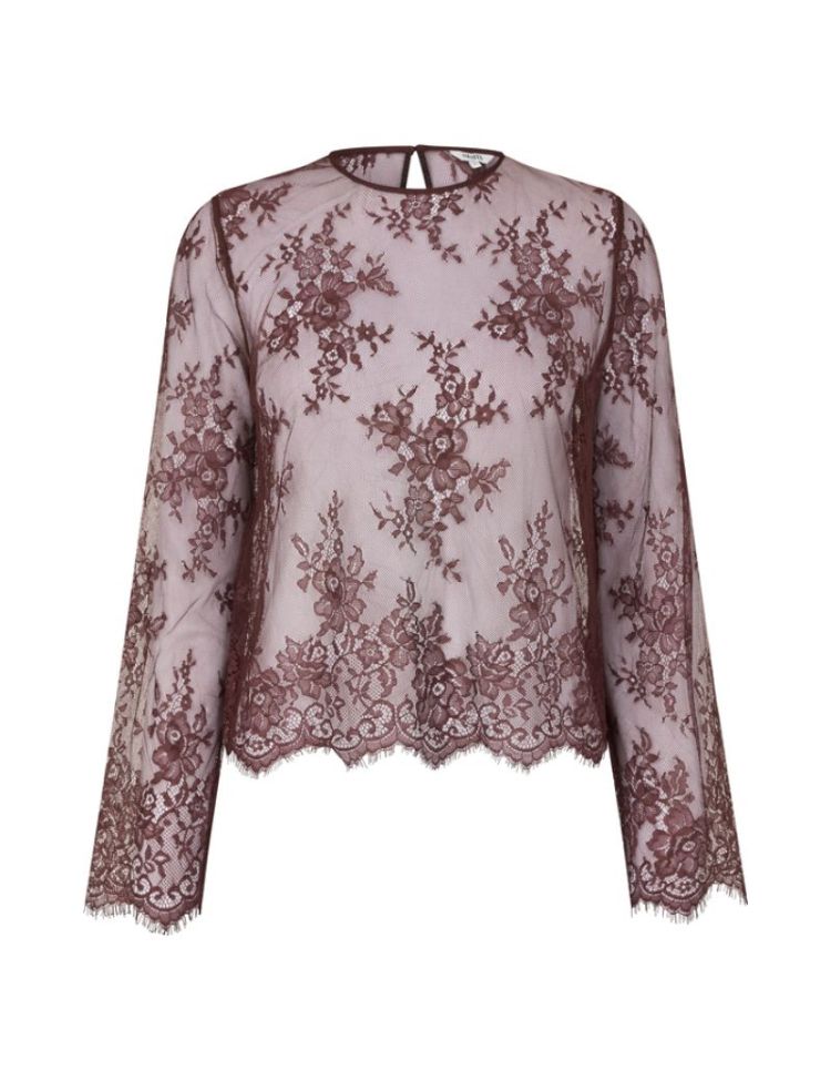 Willah lace marielle maroon noir
